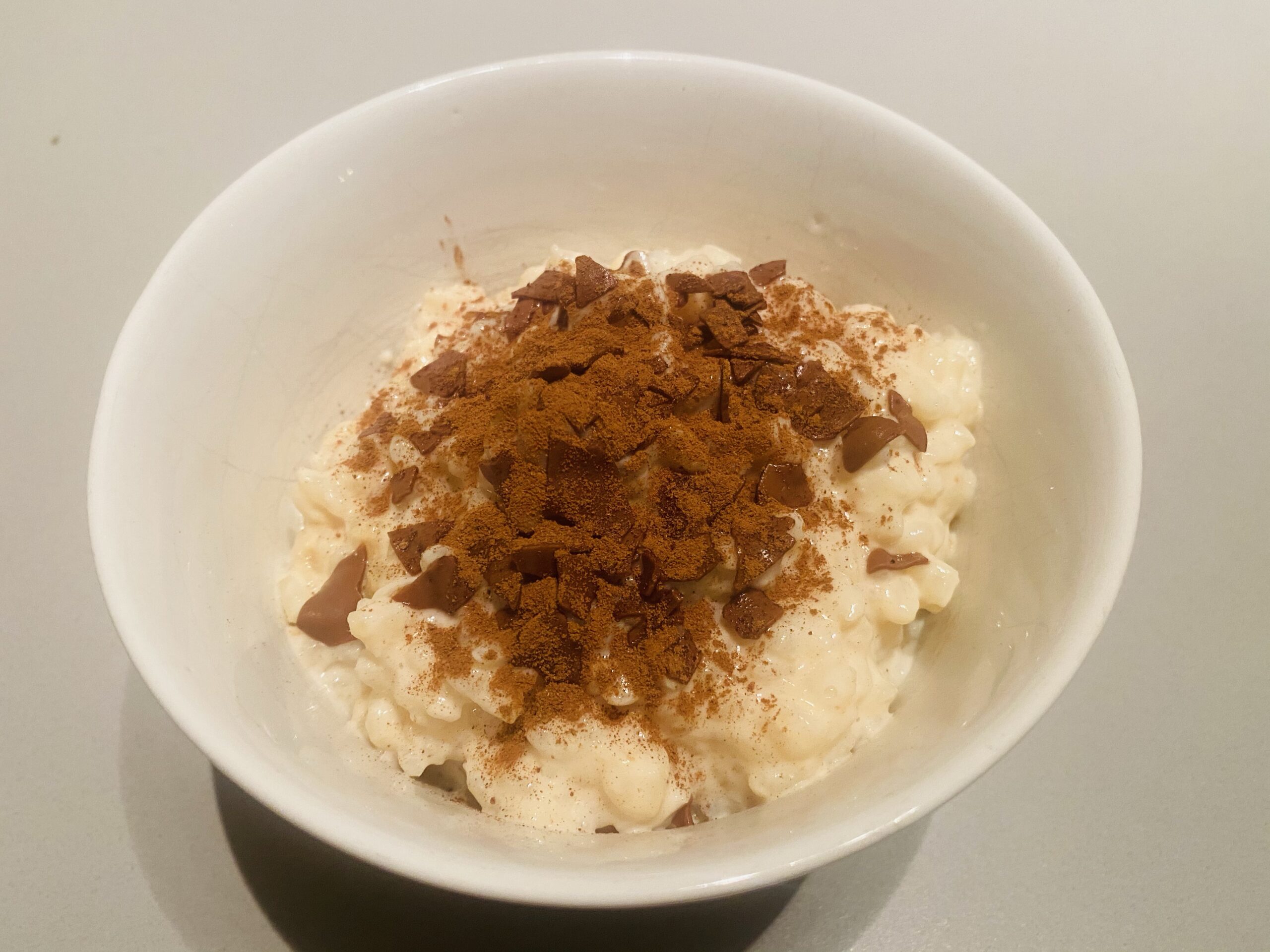 Milchreis mit Zimt und Schokolade