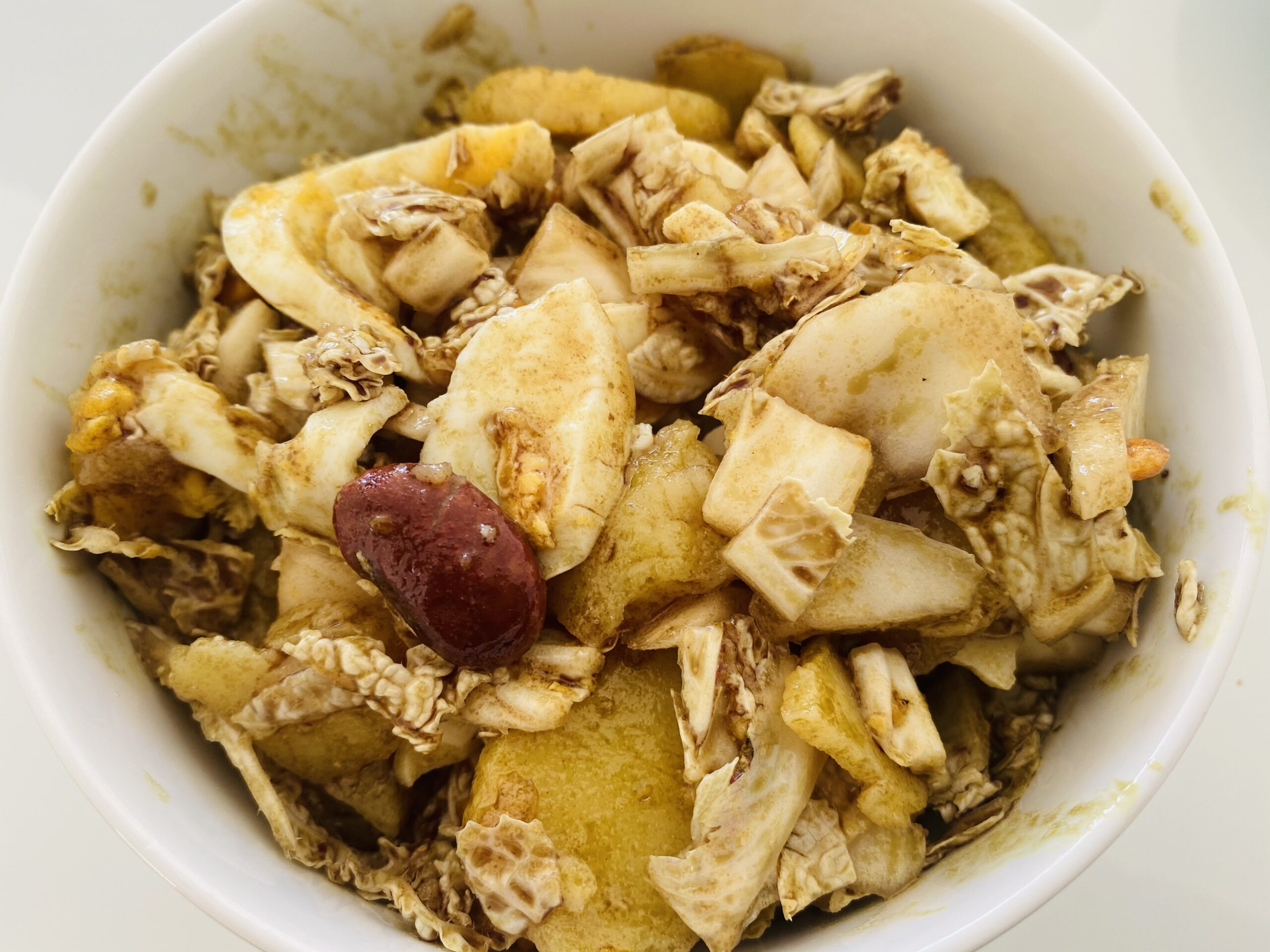 Chinakohl Salat mit Käferbohnen und Kernöl